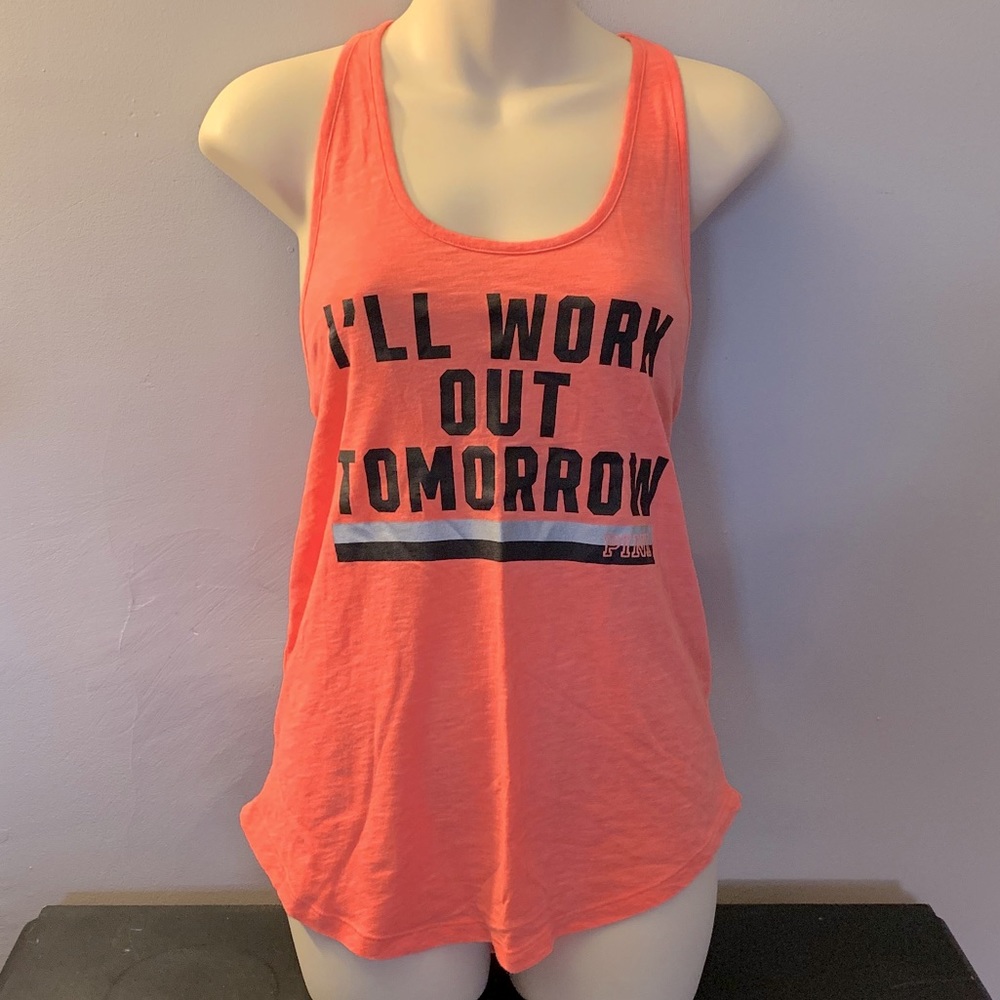 PINK Victoria’s Secret coral tank top small